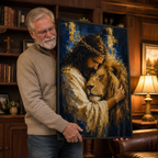 The Majestic Embrace: Premium Lion of Judah Canvas