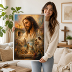 The Life of Christ Montage Canvas Wall Art - Christian Home Decor