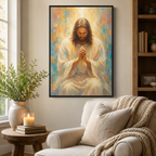Praying Jesus Impressionist Canvas Wall Art - Radiant Christian Home Decor