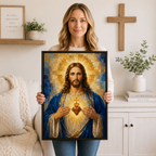 Sacred Heart of Jesus Canvas Wall Art | Premium Catholic Home Decor