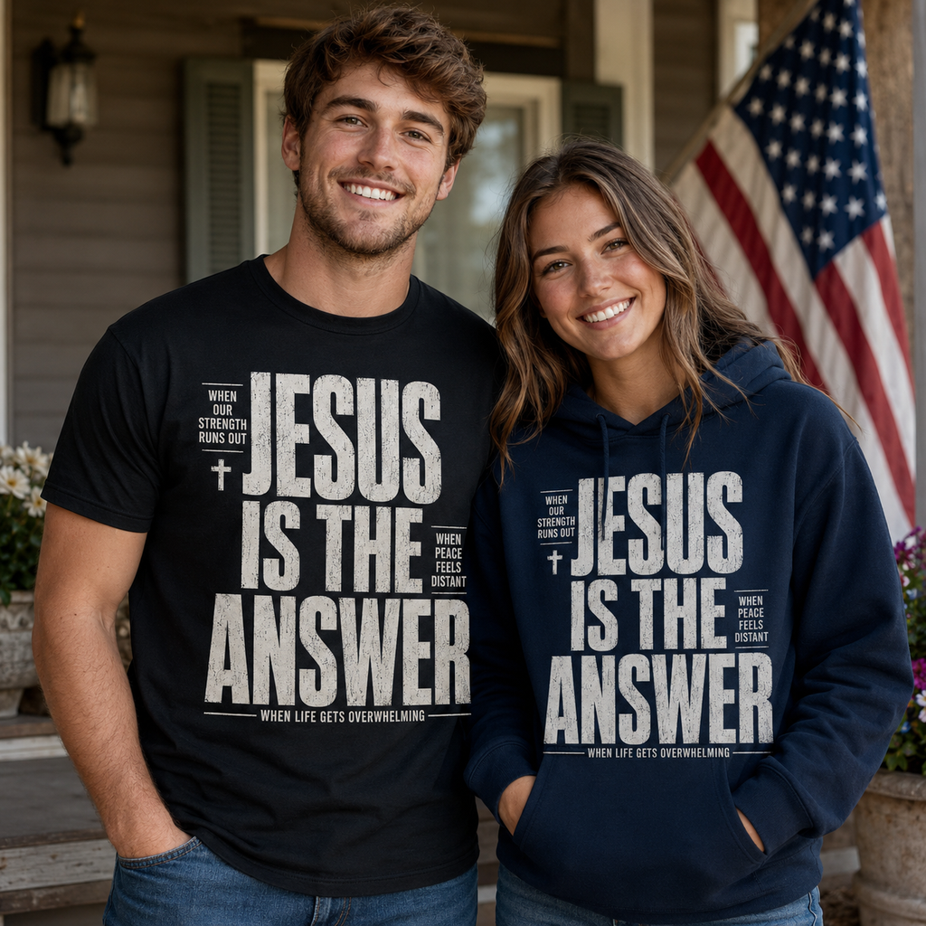 Jesus Is The Answer Unisex T-shirt, Women's T-shirt, Unisex Long Sleeve, Sweatshirt, Hoodie, Zip Hoodie