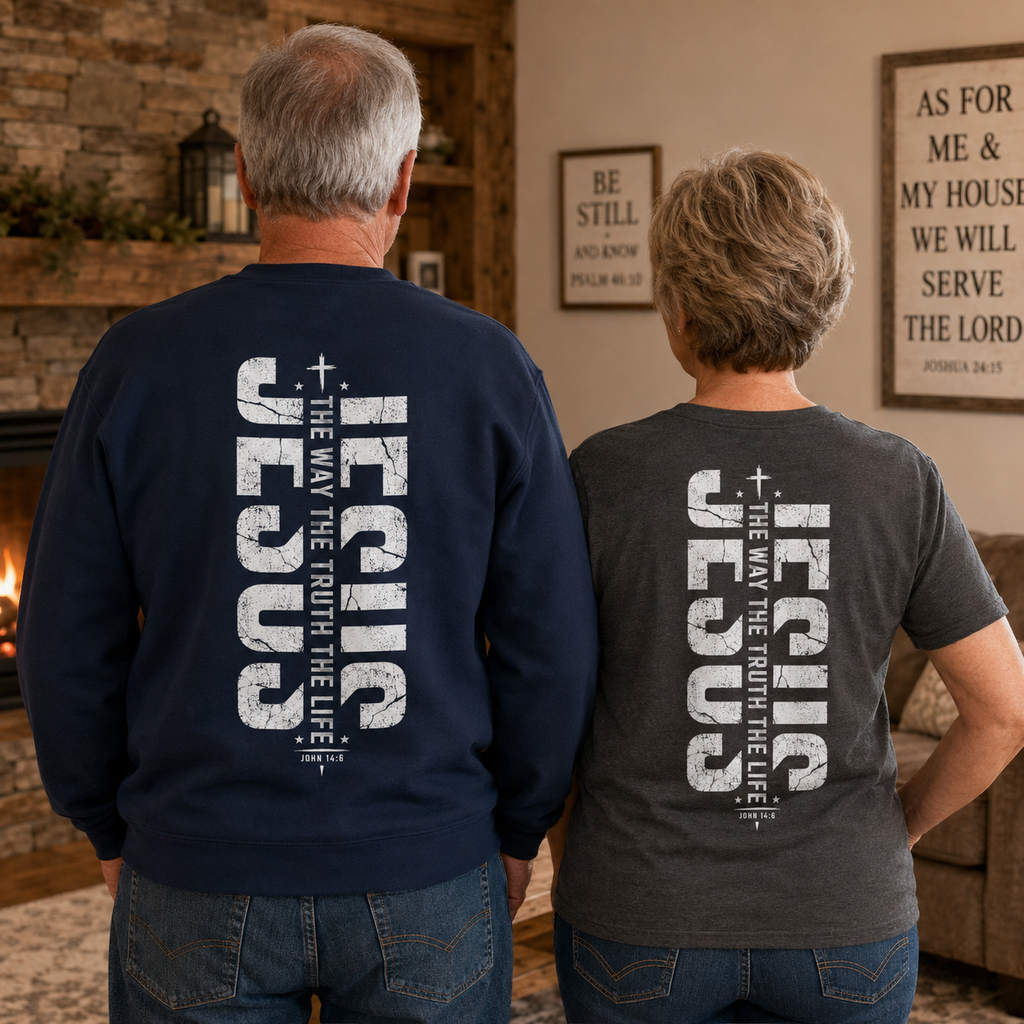 John 14:6 Unisex T-shirt, Women's T-shirt, Unisex Long Sleeve, Sweatshirt, Hoodie, Zip Hoodie
