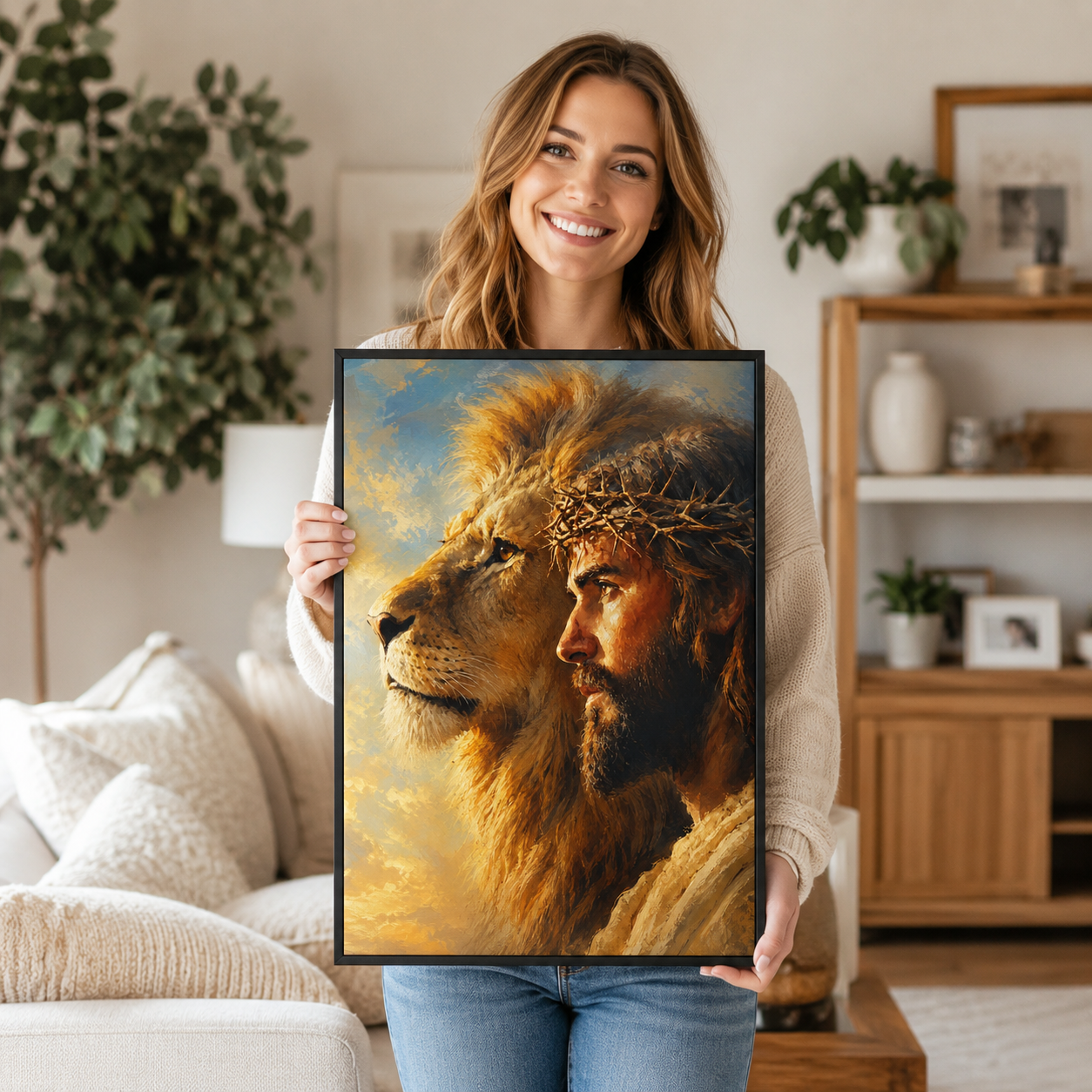 The Majestic Vision: Premium Lion of Judah Canvas
