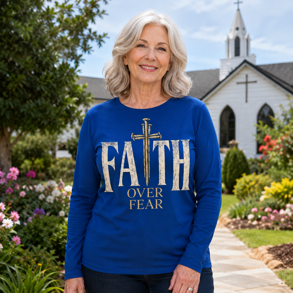 Faith Over Fear Unisex T-shirt, Women's T-shirt, Unisex Long Sleeve, Sweatshirt, Hoodie, Zip Hoodie