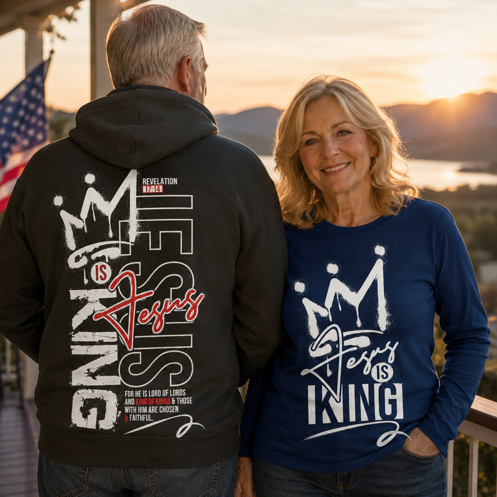 Jesus Is King 2 Sided Unisex T-shirt, Women's T-shirt, Unisex Long Sleeve, Sweatshirt, Hoodie, Zip Hoodie
