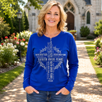 Faith Over Fear Cross Unisex T-shirt, Women's T-shirt, Unisex Long Sleeve, Sweatshirt, Hoodie, Zip Hoodie