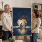 The Midnight Grace: Premium Jesus Moonlight Canvas