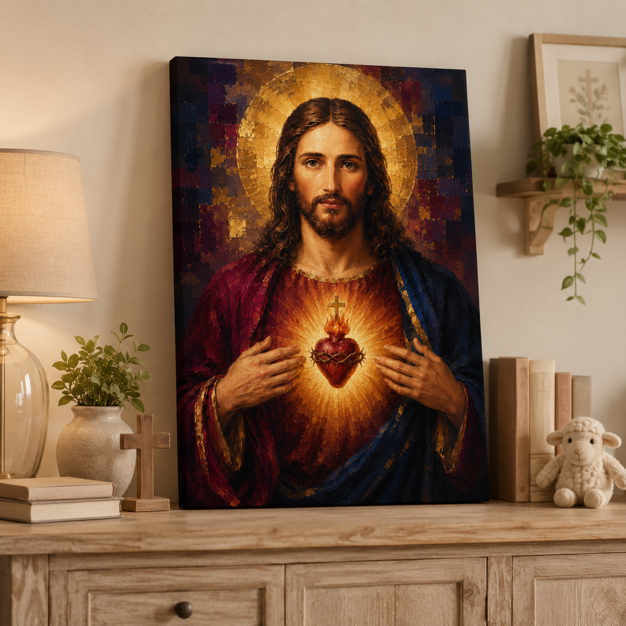 The Sacred Heart Canvas: Premium Christian Wall Art