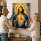 Sacred Heart of Jesus Canvas Wall Art | Premium Catholic Home Decor