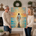 Walking in Light: Contemporary Gallery Wrapped Faith Decor