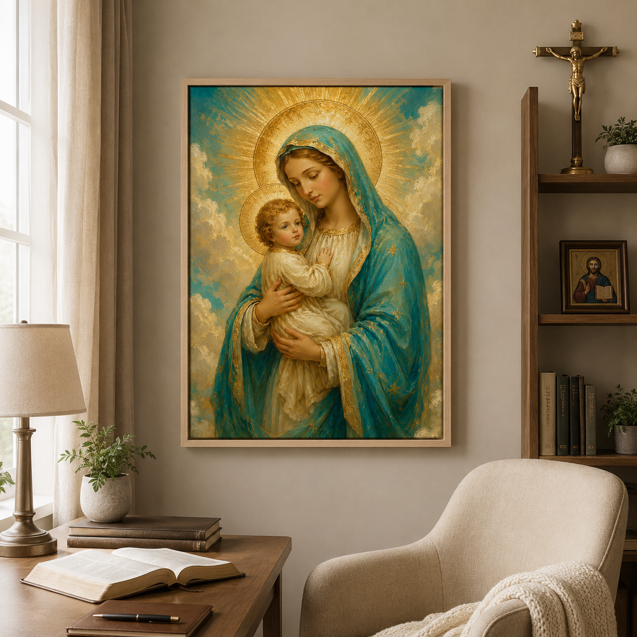 Madonna and Child: High-End Classic Catholic Wall Art