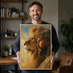 The Majestic Vision: Premium Lion of Judah Canvas
