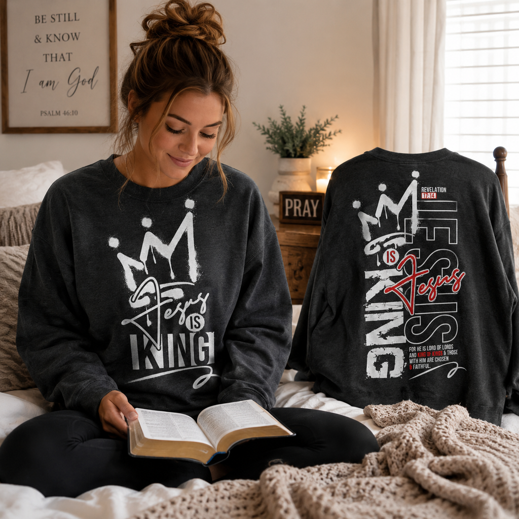 Jesus Is King 2 Sided Unisex T-shirt, Women's T-shirt, Unisex Long Sleeve, Sweatshirt, Hoodie, Zip Hoodie