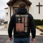 One Nation Under God American Flag Unisex T-shirt, Women's T-shirt, Unisex Long Sleeve, Sweatshirt, Hoodie, Zip Hoodie
