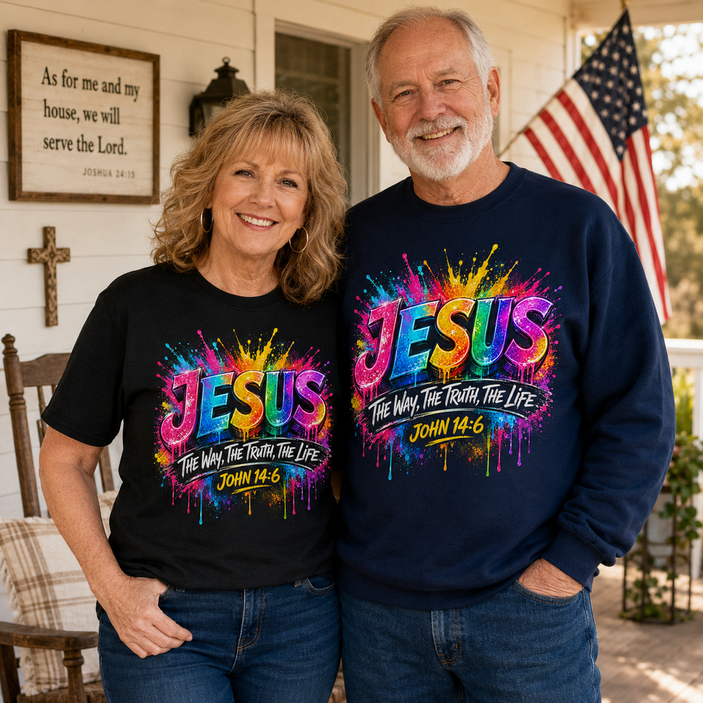 John 14:6 Christian Unisex T-shirt, Women's T-shirt, Unisex Long Sleeve, Sweatshirt, Hoodie, Zip Hoodie