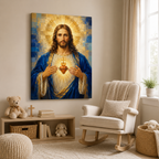 Sacred Heart of Jesus Canvas Wall Art | Premium Catholic Home Decor