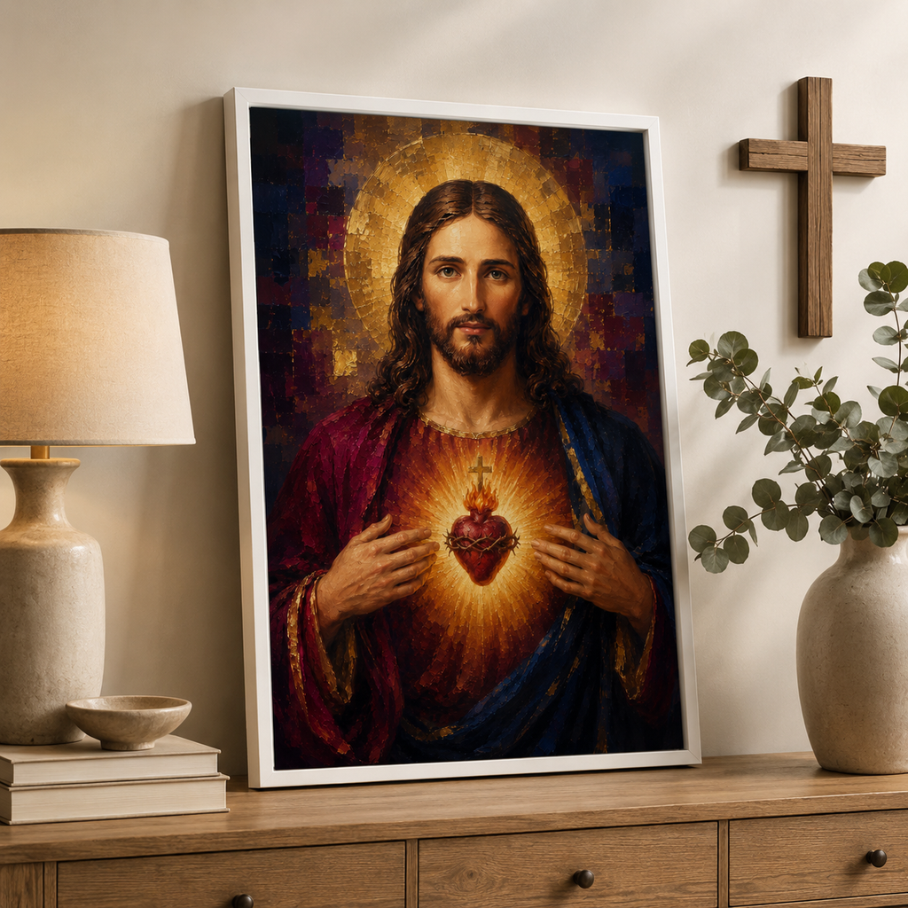 The Sacred Heart Canvas: Premium Christian Wall Art