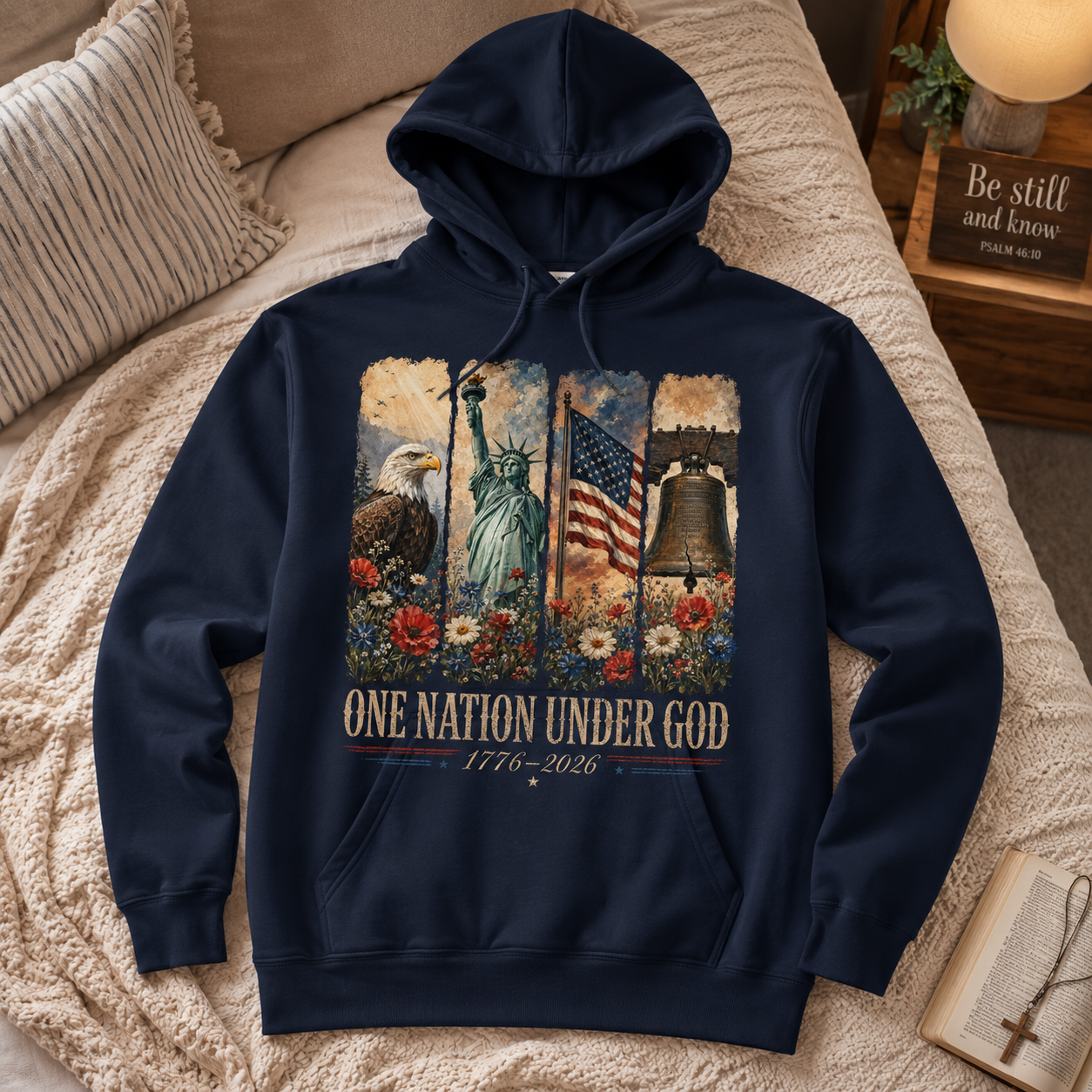 One Nation Under God for 250 Years Unisex T-shirt, Women's T-shirt, Unisex Long Sleeve, Sweatshirt, Hoodie, Zip Hoodie (Copy)