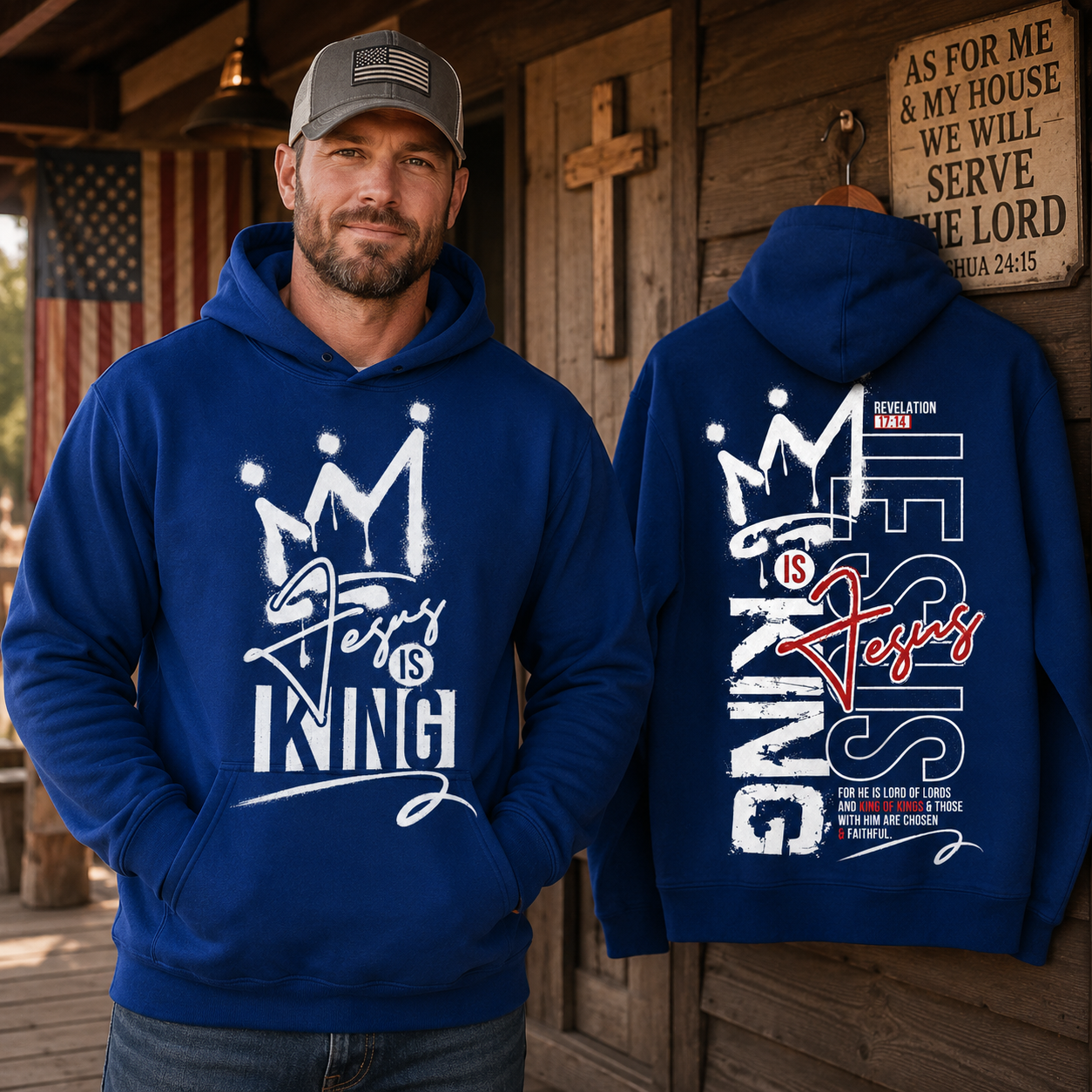 Jesus Is King 2 Sided Unisex T-shirt, Women's T-shirt, Unisex Long Sleeve, Sweatshirt, Hoodie, Zip Hoodie