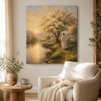 The Good Shepherd Beside Still Waters Canvas Wall Art - Christian Home Decor