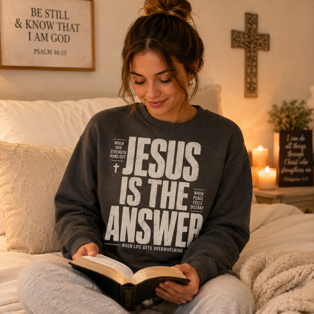 Jesus Is The Answer Unisex T-shirt, Women's T-shirt, Unisex Long Sleeve, Sweatshirt, Hoodie, Zip Hoodie