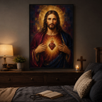 The Sacred Heart Canvas: Premium Christian Wall Art