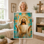 Radiant Grace: High-End Abstract Christian Wall Art