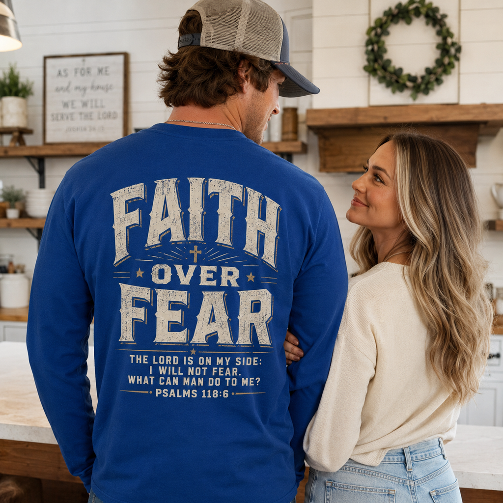 Faith Over Fear Unisex T-shirt, Women's T-shirt, Unisex Long Sleeve, Sweatshirt, Hoodie, Zip Hoodie