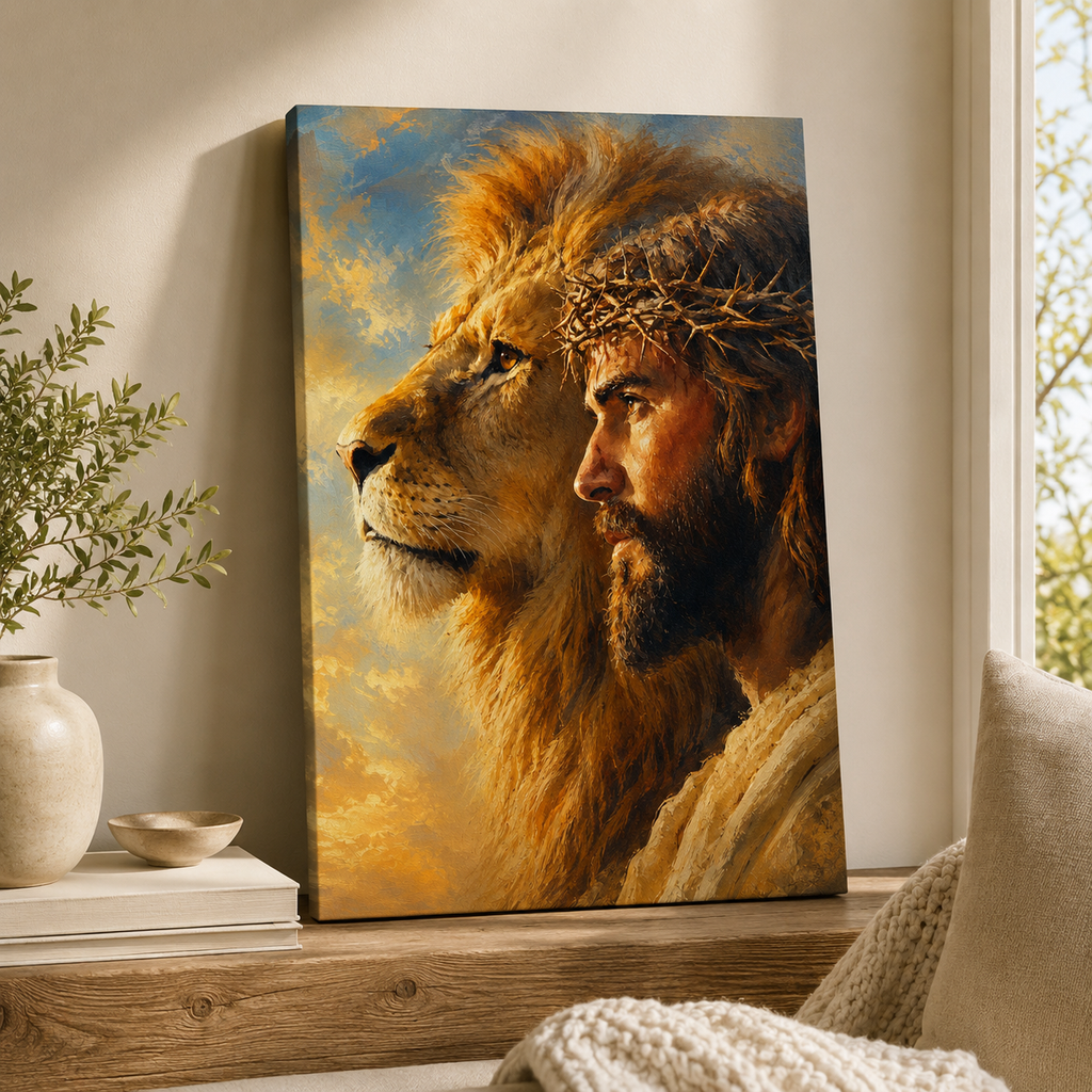 The Majestic Vision: Premium Lion of Judah Canvas