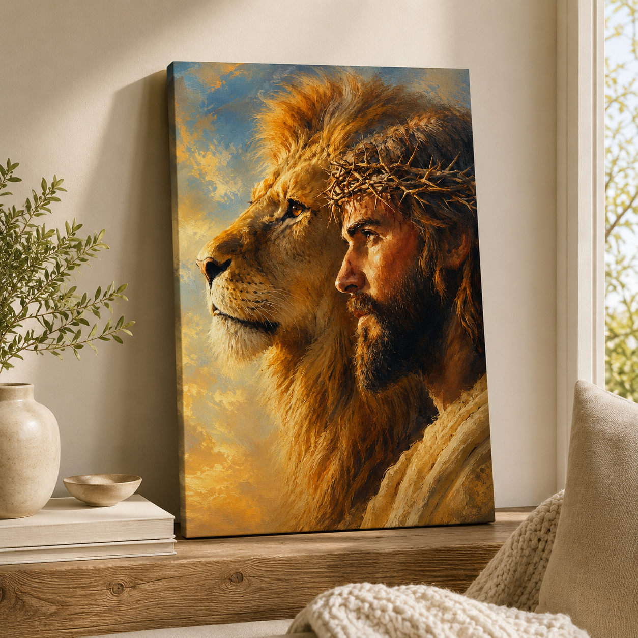 The Majestic Vision: Premium Lion of Judah Canvas