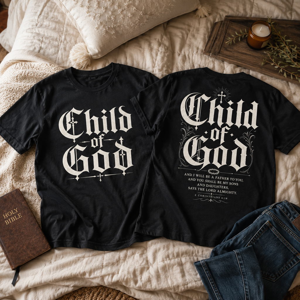 Child of God 2 sided Unisex T-shirt, Women's T-shirt, Unisex Long Sleeve, Sweatshirt, Hoodie, Zip Hoodie