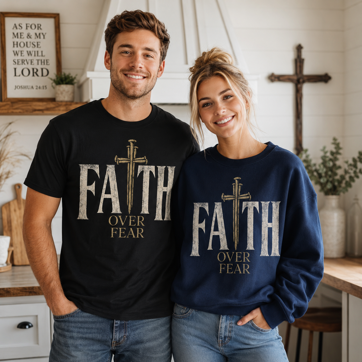 Faith Over Fear Unisex T-shirt, Women's T-shirt, Unisex Long Sleeve, Sweatshirt, Hoodie, Zip Hoodie