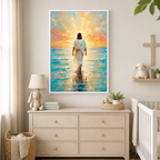 Walking in Light: Contemporary Gallery Wrapped Faith Decor