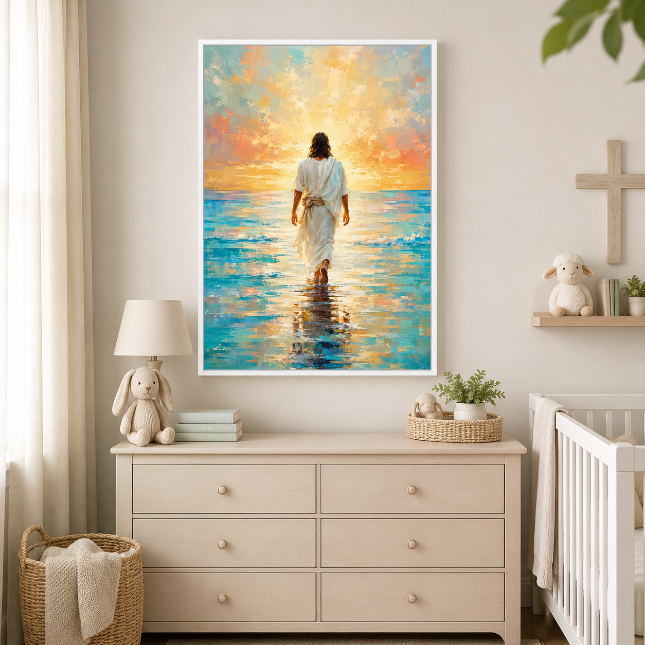 Walking in Light: Contemporary Gallery Wrapped Faith Decor