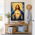 Sacred Heart of Jesus Canvas Wall Art | Premium Catholic Home Decor