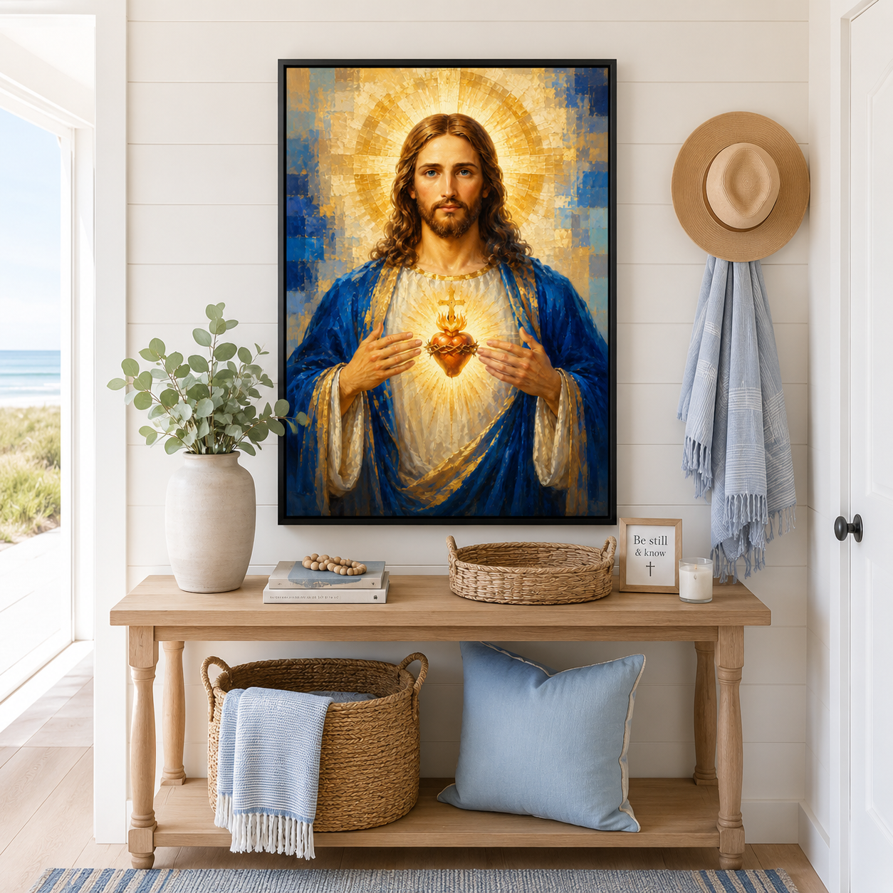 Sacred Heart of Jesus Canvas Wall Art | Premium Catholic Home Decor