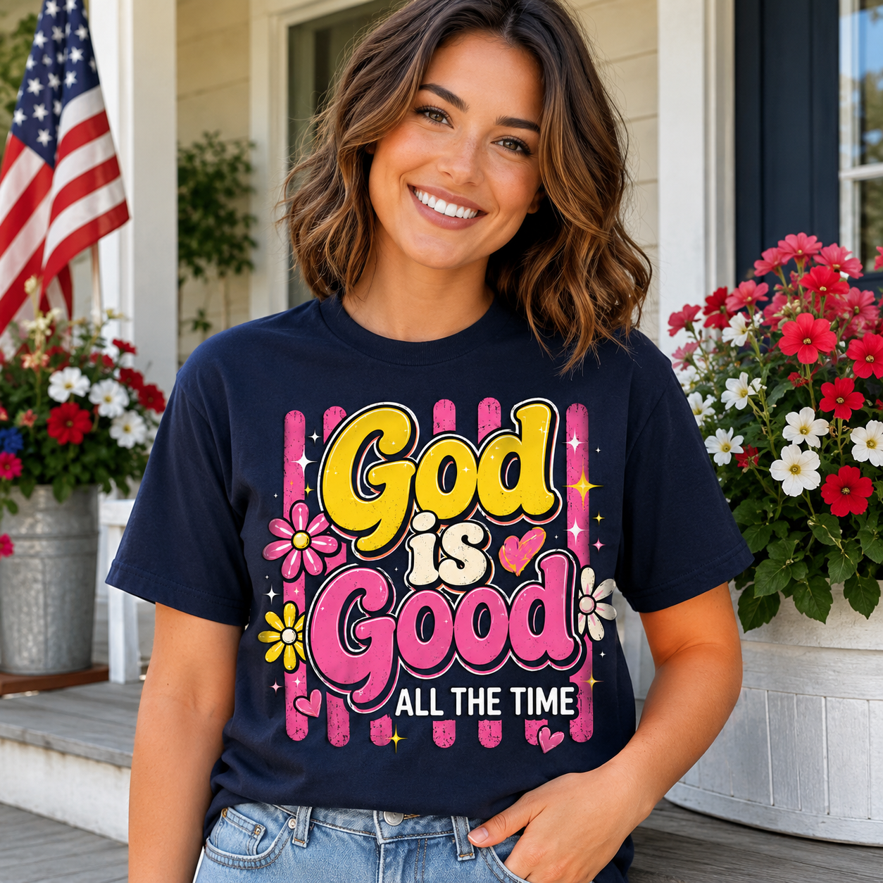 God Is Good All The Time Faith Tee Shirt, Women's T-shirt, Unisex Long Sleeve, Sweatshirt, Hoodie, Zip Hoodie
