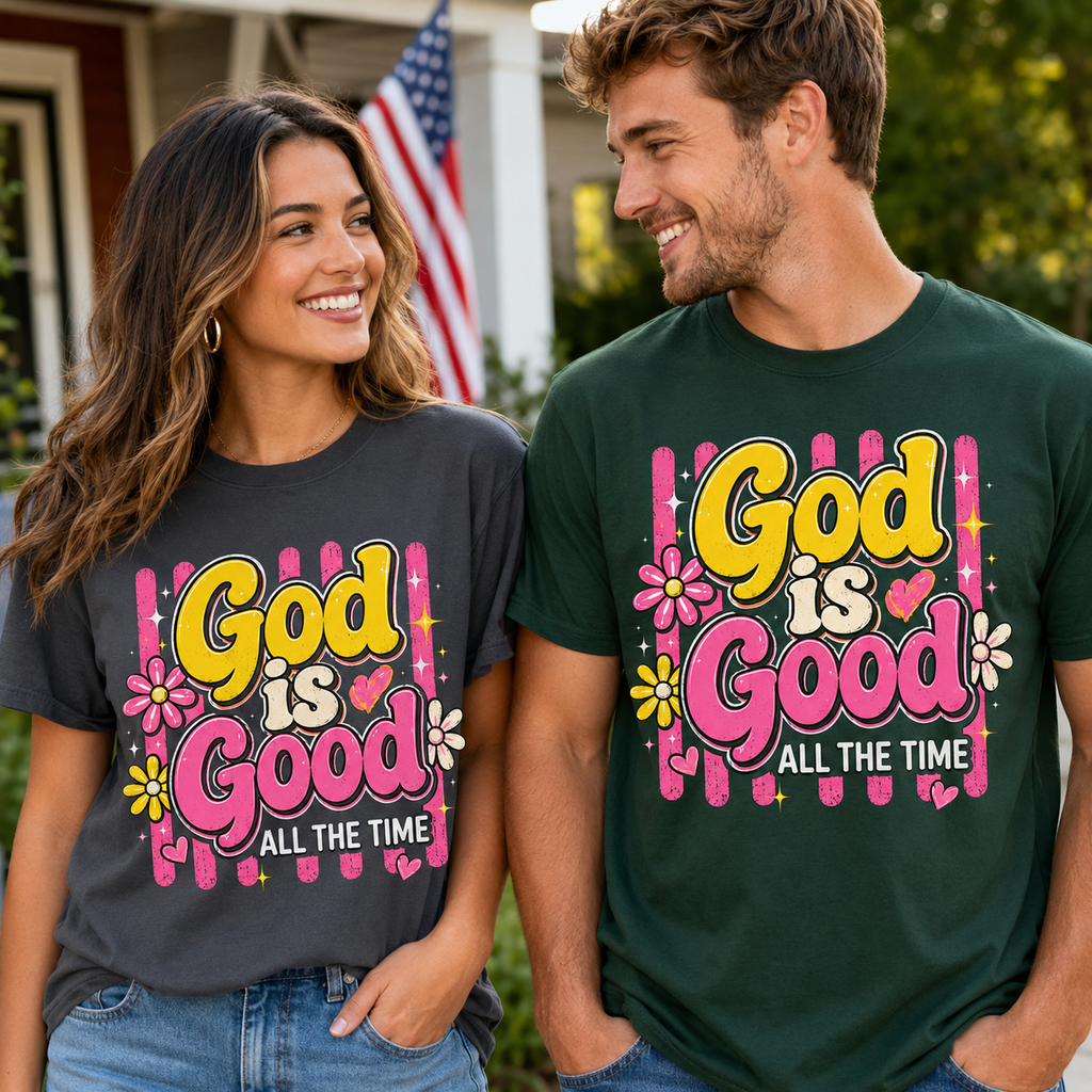 God Is Good All The Time Faith Tee Shirt, Women's T-shirt, Unisex Long Sleeve, Sweatshirt, Hoodie, Zip Hoodie
