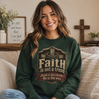 Faith Is Not A Trend Shirt, Jesus Is Not A Brand Christian T-Shirt, He Is The Way Cross Tee, Bold Faith Gift for Men Women