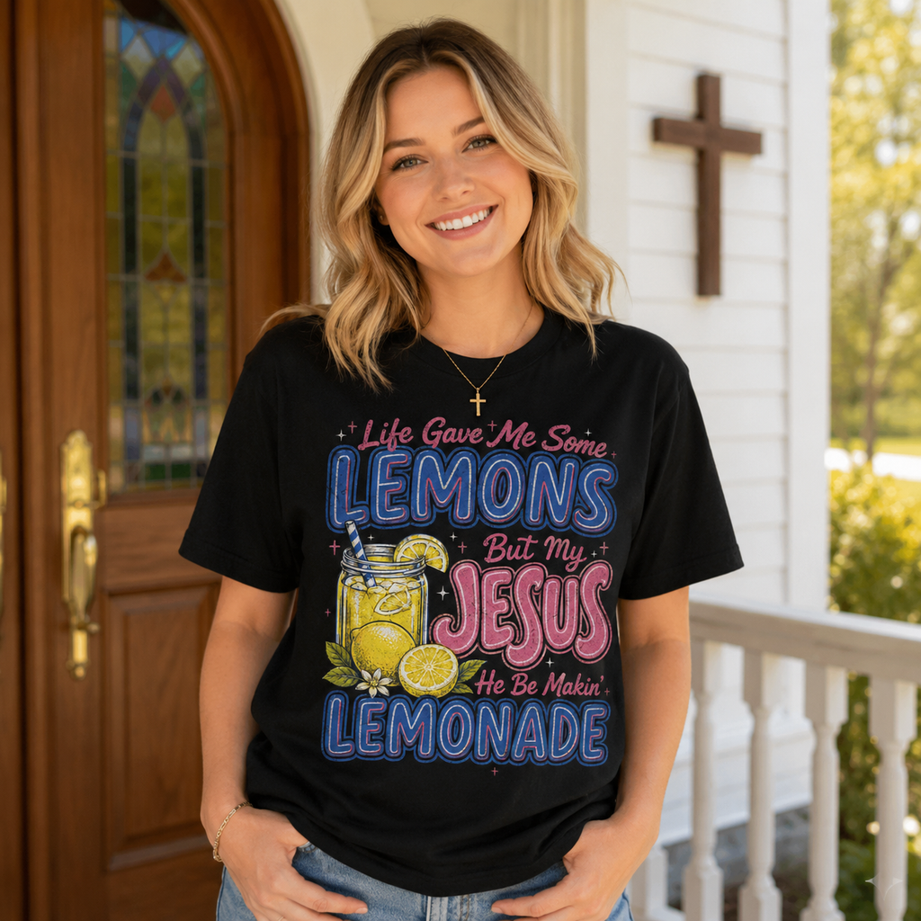 Jesus Made Lemonade Christian Shirt, Women's T-shirt, Unisex Long Sleeve, Sweatshirt, Hoodie, Zip Hoodie