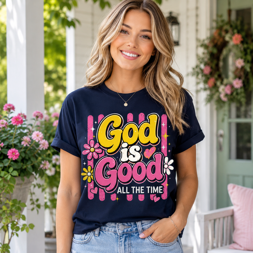 God Is Good All The Time Faith Tee Shirt, Women's T-shirt, Unisex Long Sleeve, Sweatshirt, Hoodie, Zip Hoodie
