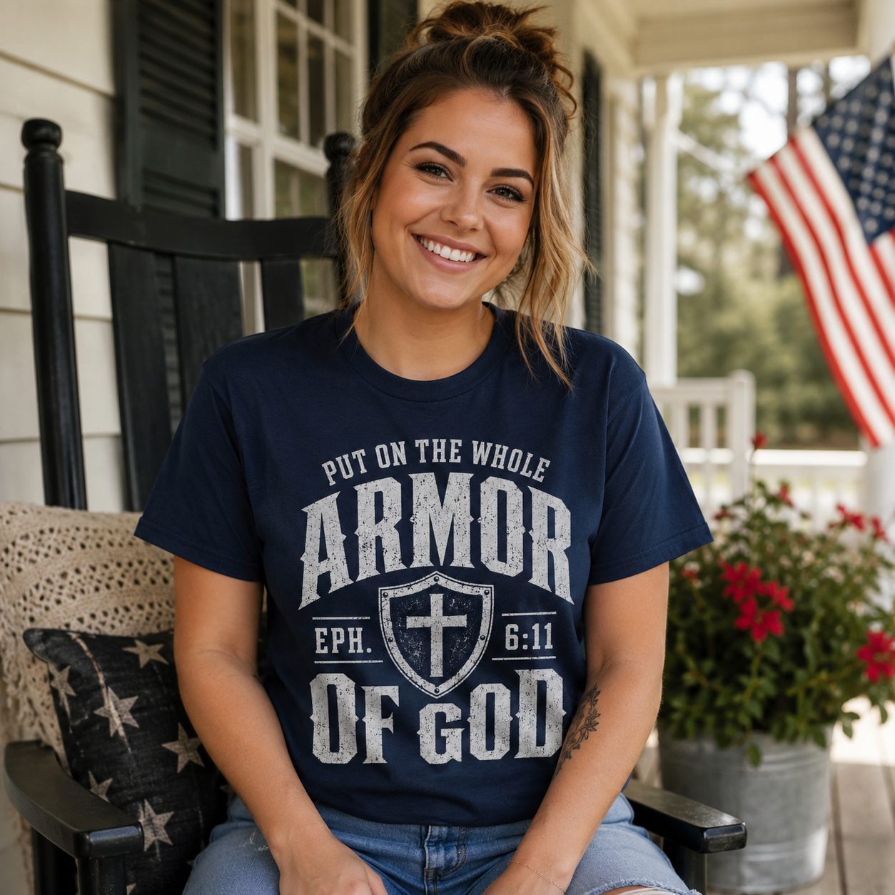 Armor of God Shirt, Ephesians 6:11 Christian T-Shirt, Put On The Whole Armor of God Tee, Faith Bible Verse Gift for Men