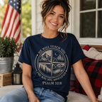 Psalm 32:8 Christian Adventure Shirt, He Will Teach You The Way Tee, Faith Compass Hiking Camping Gift for Christian Men Women