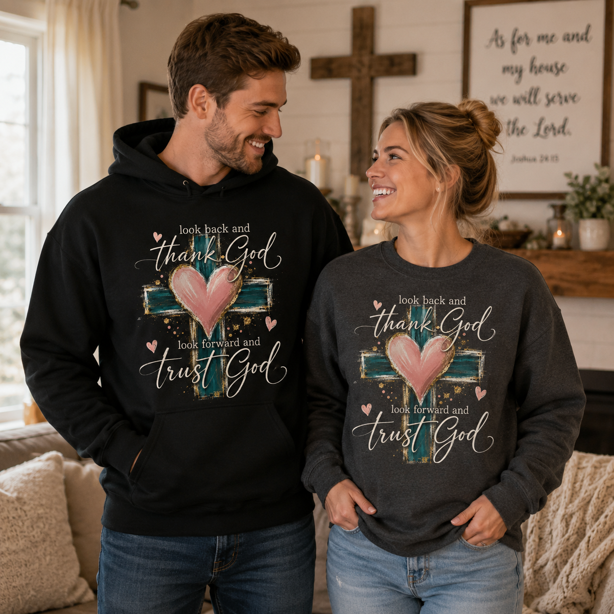 Thank God Trust God Faith Shirt, Women's T-shirt, Unisex Long Sleeve, Sweatshirt, Hoodie, Zip Hoodie