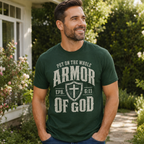 Armor of God Shirt, Ephesians 6:11 Christian T-Shirt, Put On The Whole Armor of God Tee, Faith Bible Verse Gift for Men