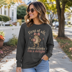 Jesus Thinks I’m A Delight Shirt, Cute Christian Frog T-Shirt, First Of All Jesus Tee, Funny Faith Gift for Women
