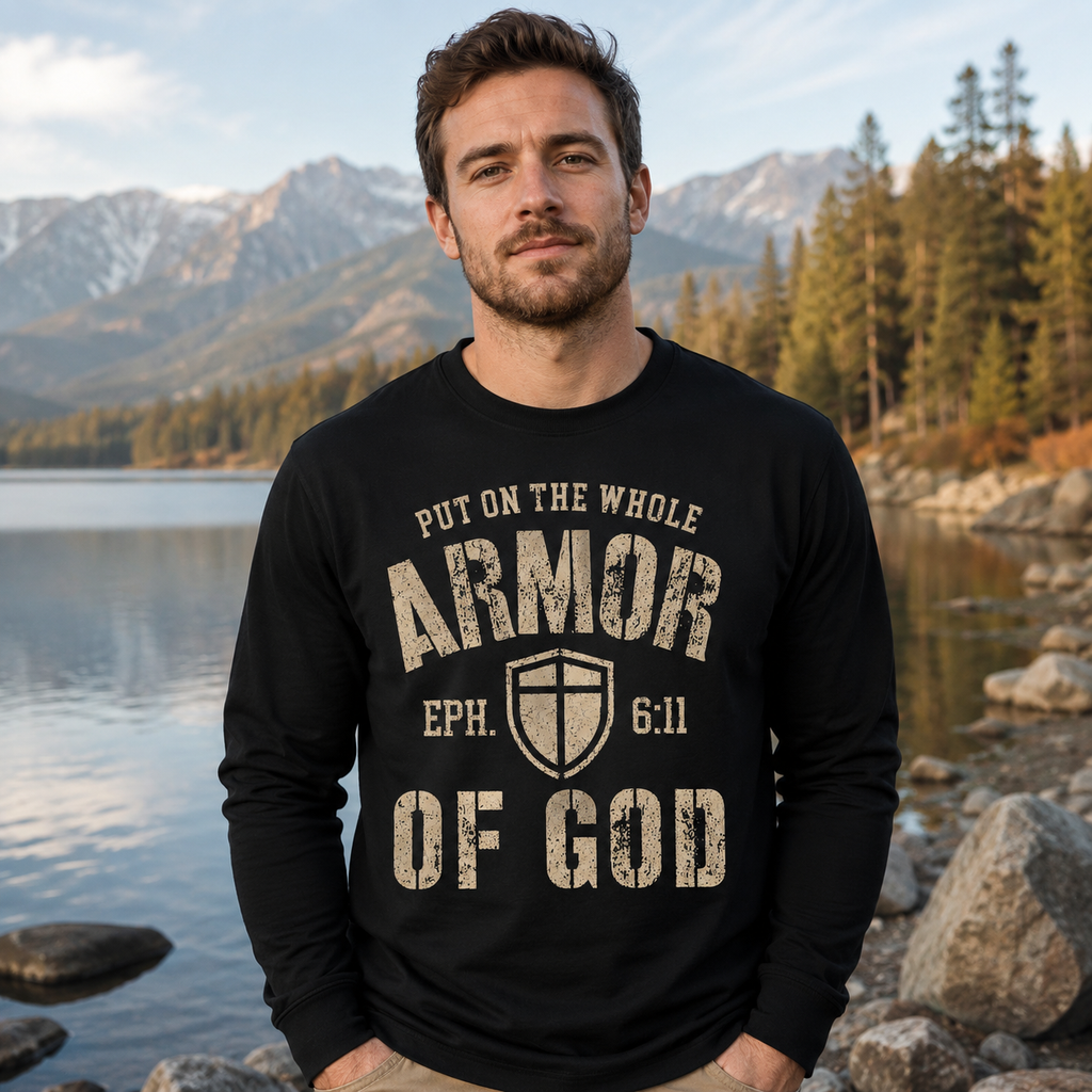 Armor of God Shirt, Ephesians 6:11 Christian T-Shirt, Put On The Whole Armor of God Tee, Bible Verse Gift for Men