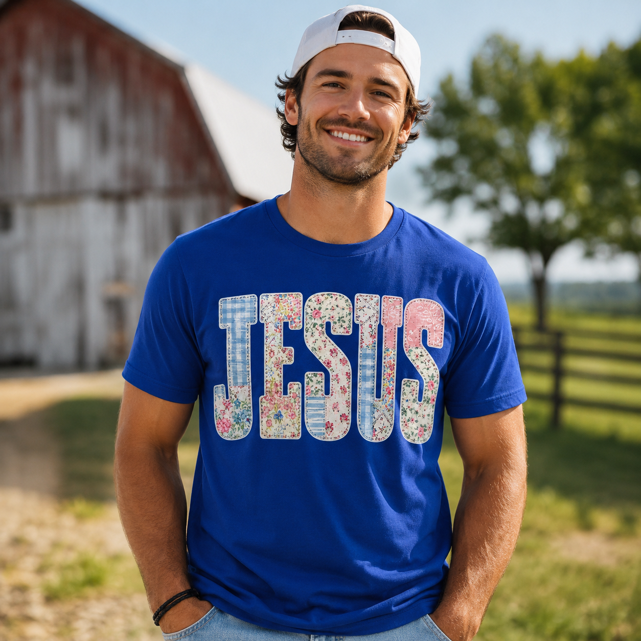 Jesus Shirt, Floral Patchwork Christian T-Shirt, Faith Based Tee, Religious Gift for Women, Cute Jesus Tee, Christian Apparel