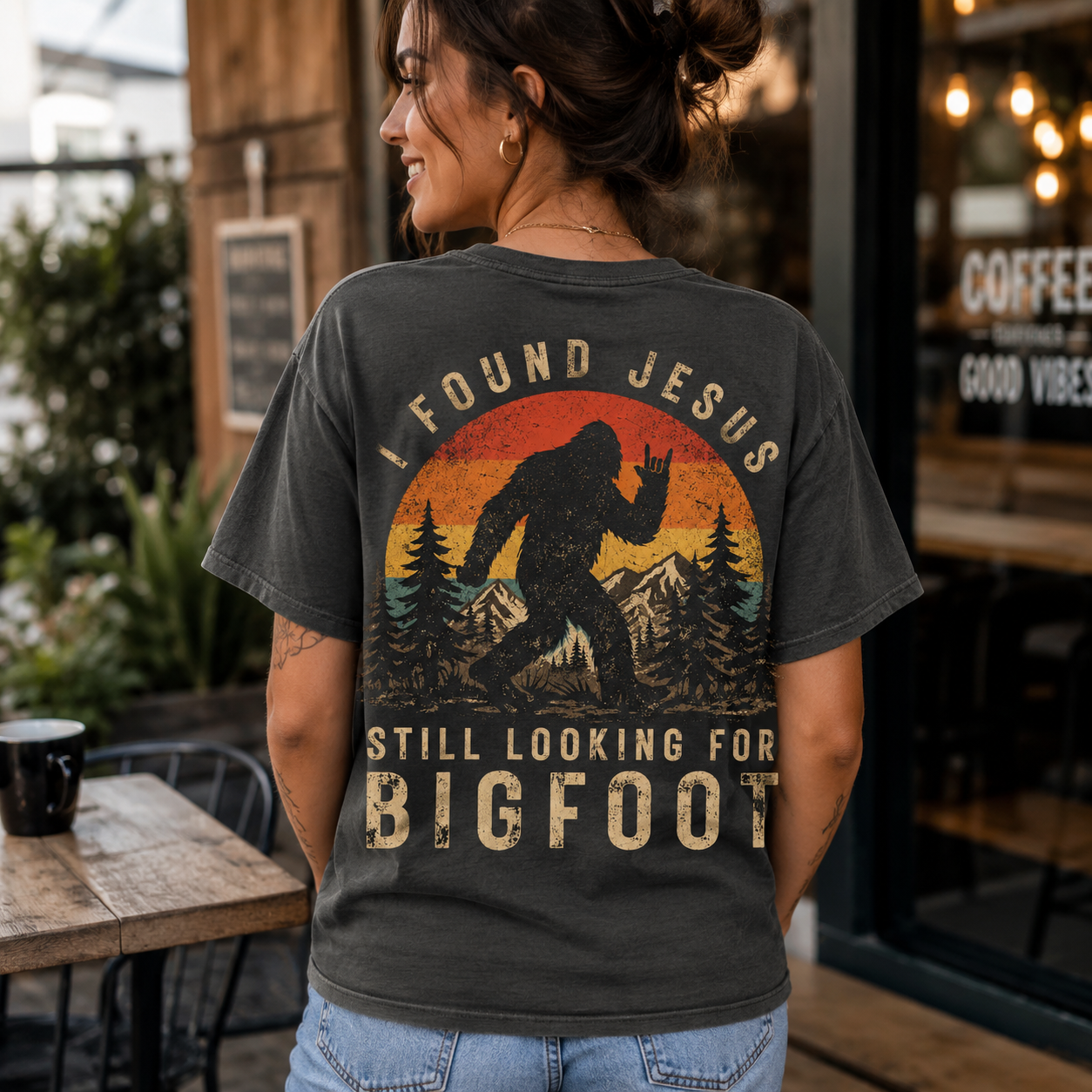 I Found Jesus Bigfoot Shirt, Women's T-shirt, Unisex Long Sleeve, Sweatshirt, Hoodie, Zip Hoodie