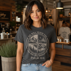 Psalm 32:8 Christian Adventure Shirt, He Will Teach You The Way Tee, Faith Compass Hiking Camping Gift for Christian Men Women